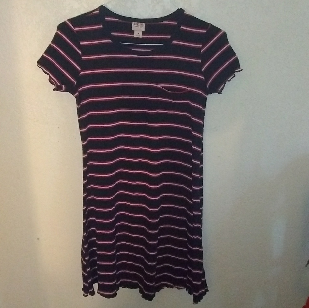 Red and Dark Navy Blue Dress